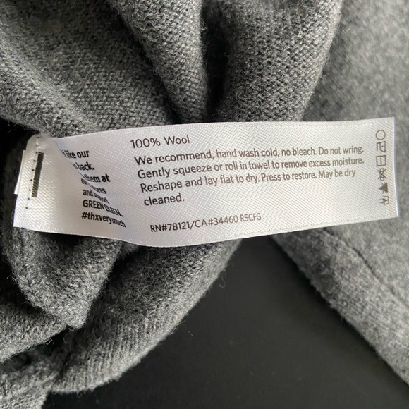 Eileen Fisher Wool Oversized Sweater Gray S - Picture 12 of 12